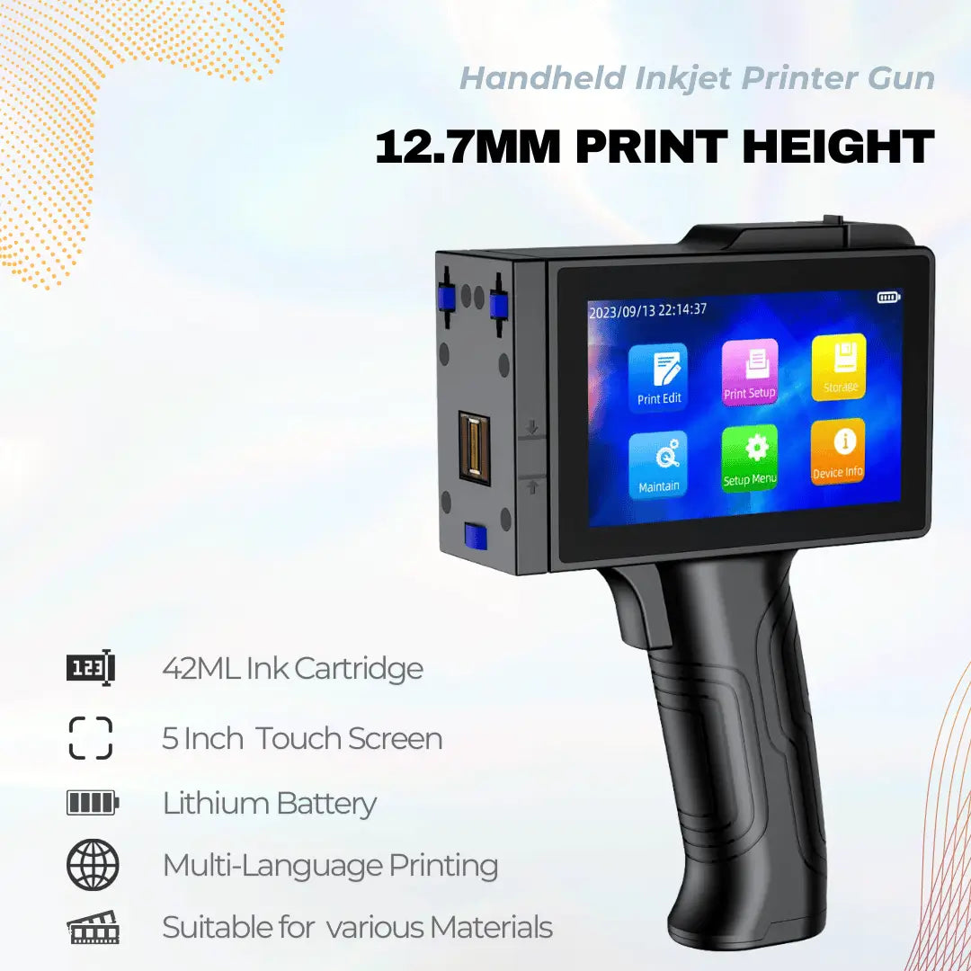 12.7mm HandHeld Inkjet Printer