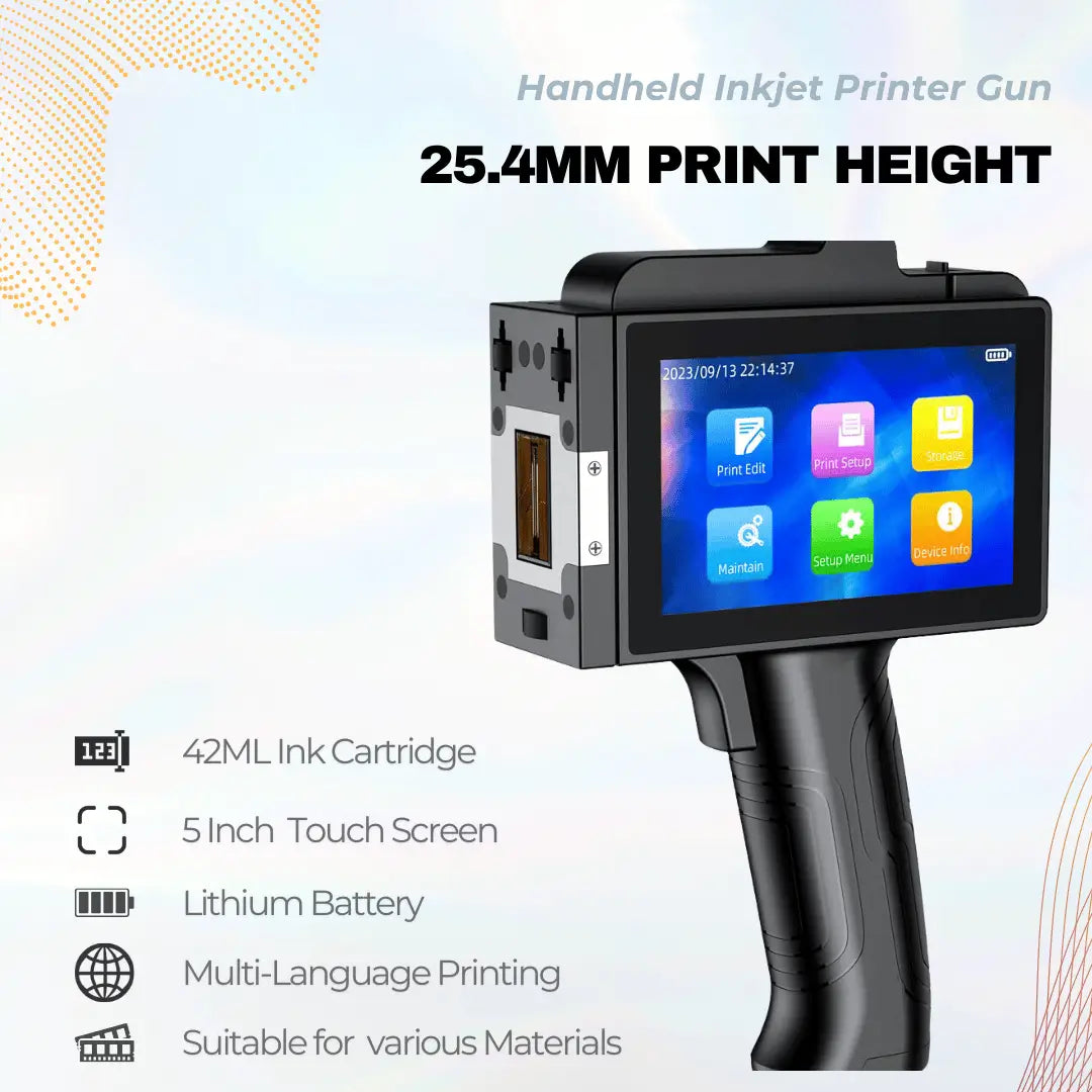 Point Printer 25.4mm HandHeld InkJet Printer